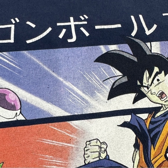 Dragon Ball Z Goku Frieza Anime Manga Navy Blue Graphic T-Shirt - Picture 3 of 7